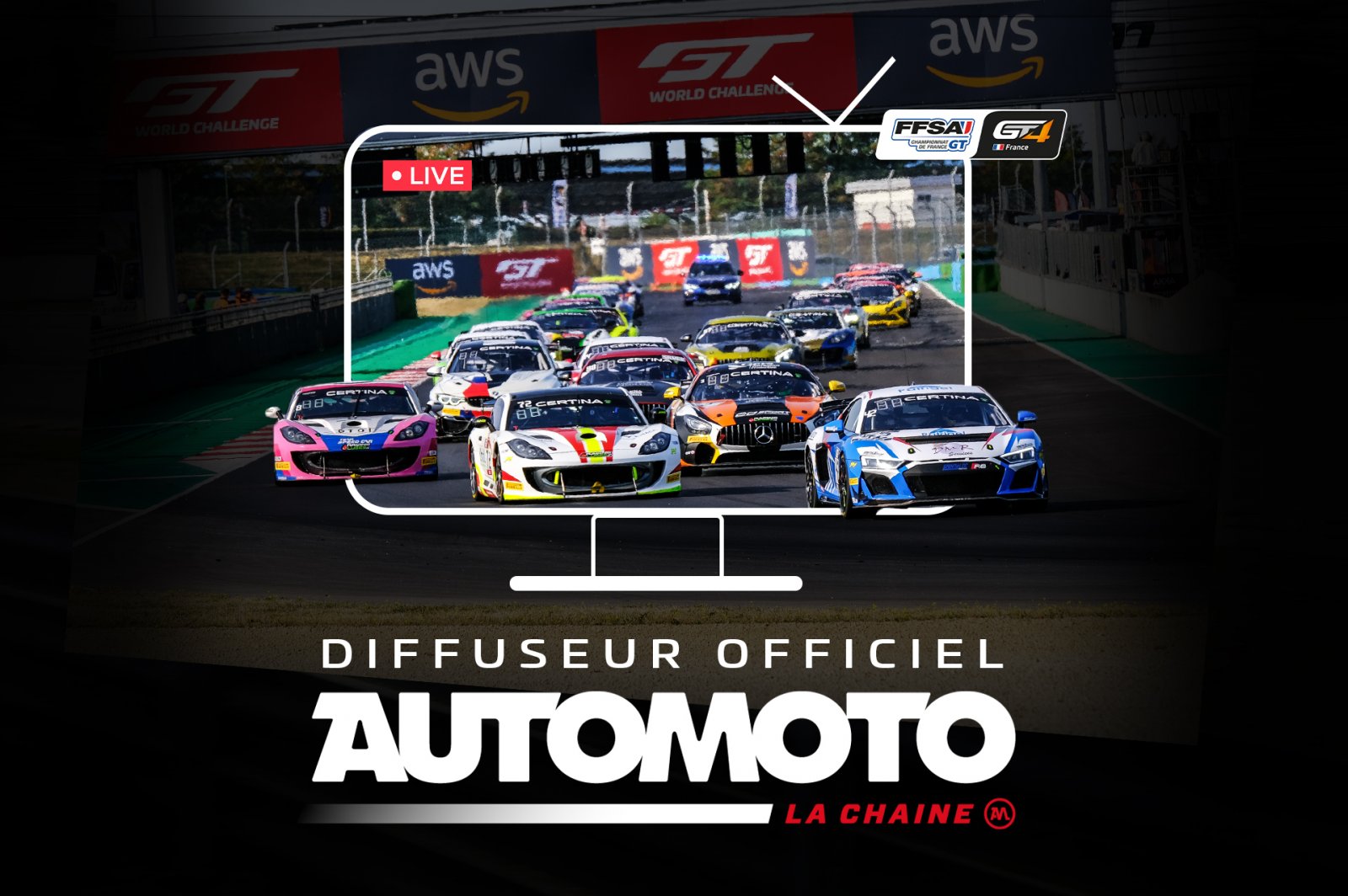 Écran d'ordinateur affichant un live timing FFSA direct pendant une épreuve de sport automobile